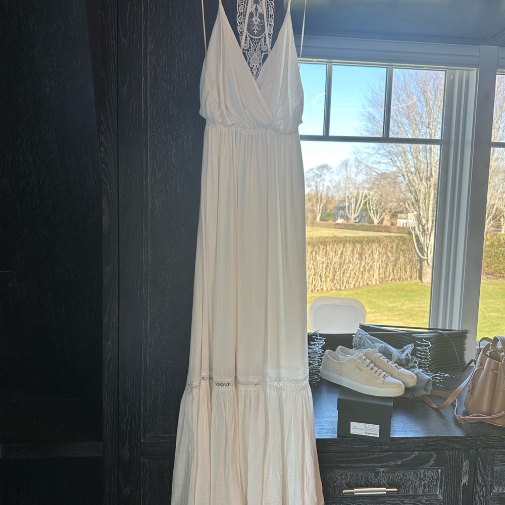 Blue Life White Maxi Dress XS